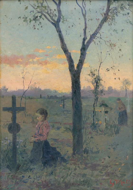 Gustáv Mallý – Tichá modlitba na hrobe