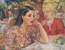 Eugen Lehotský – Posedenie v záhrade 