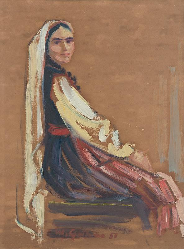 Milan Gašpar – Seated Romanian Woman