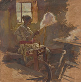 Antonín Brunner – Čičmianka pri kolovrate 