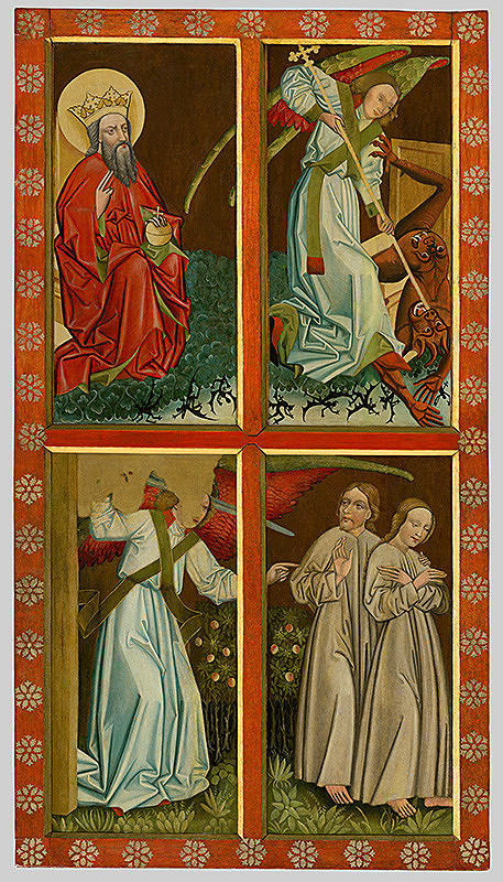 Neznámy maliar – Saint Barbara, Saint Catherine, Christ on the Mount of Olives, God the Father, the Last Judgement, Saint 