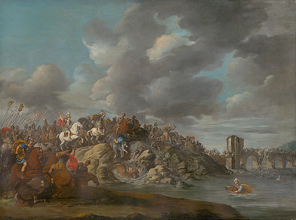 Nemecký maliar z 1. polovice 18. storočia – Bitevná scéna I.