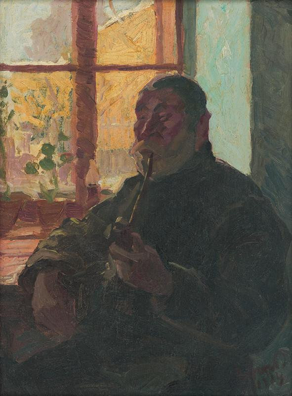 József Rippl-Rónai – Starček s fajkou pri okne