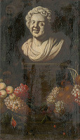 Nemecký maliar z 1. polovice 18. storočia – Ovocné zátišie s bustou I. 