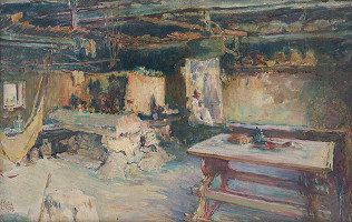 Ludvík Kuba – Hearth Room in Čičmany 