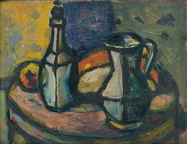 Ján Mudroch – Still Life with a Bottle and a Jug