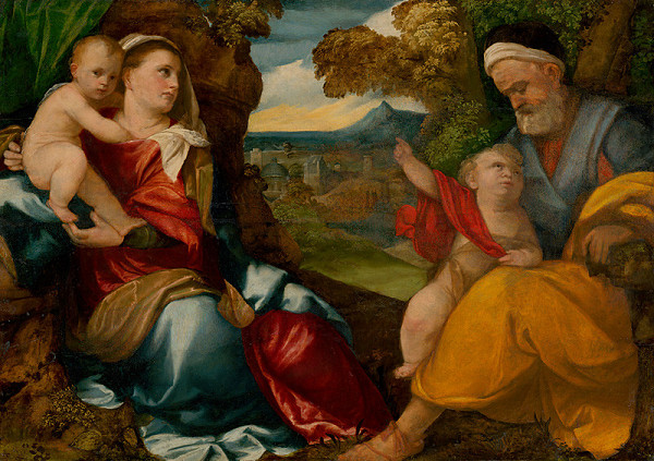 Bonifacio de' Pitati – Holy Family with Saint John the Baptist 