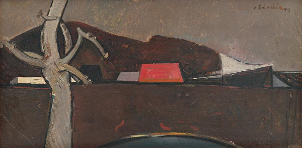 Vincent Hložník – Landscape with Red Roof