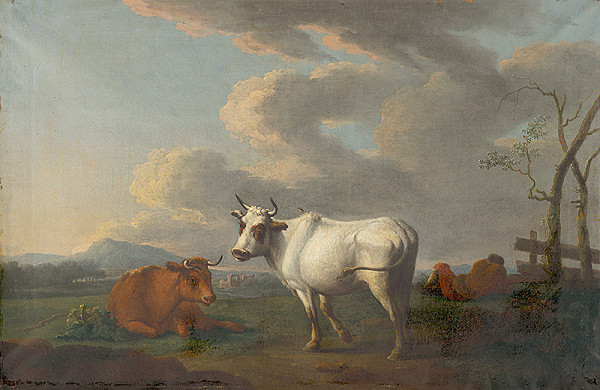 Nemecký maliar z 19. storočia – Kravy na paši