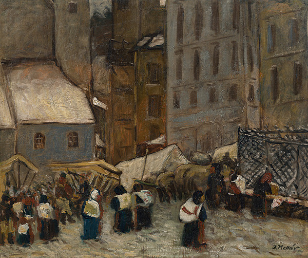 Jozef Kollár – Market in Banská Štiavnica 