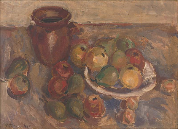 Jozef Fedora – Zátišie s jabĺčkami