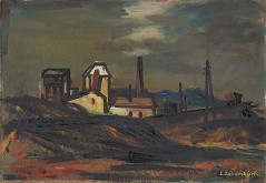 Ladislav Záborský – Landscape with a Factory 
