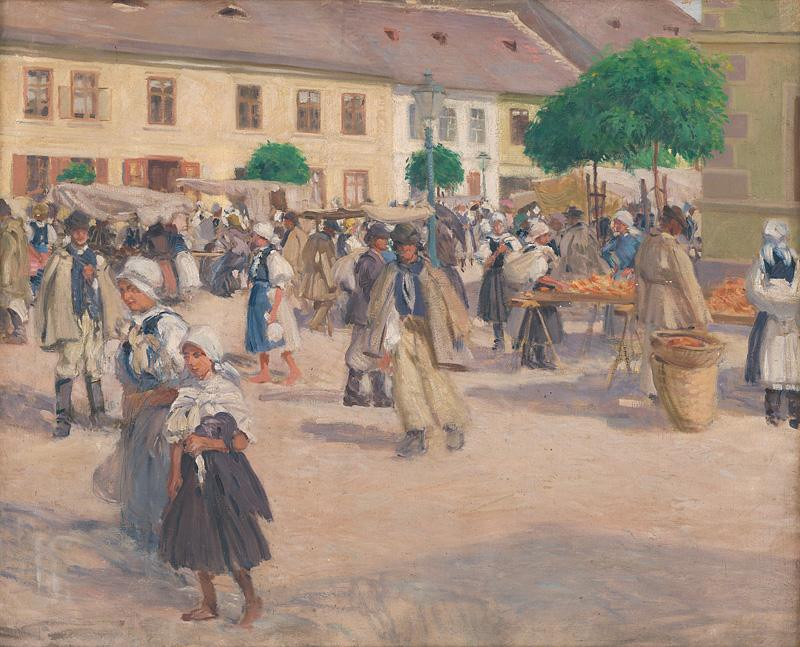Miloš Jiránek –Myjavský trh, 1903, Slovenská národná galéria
