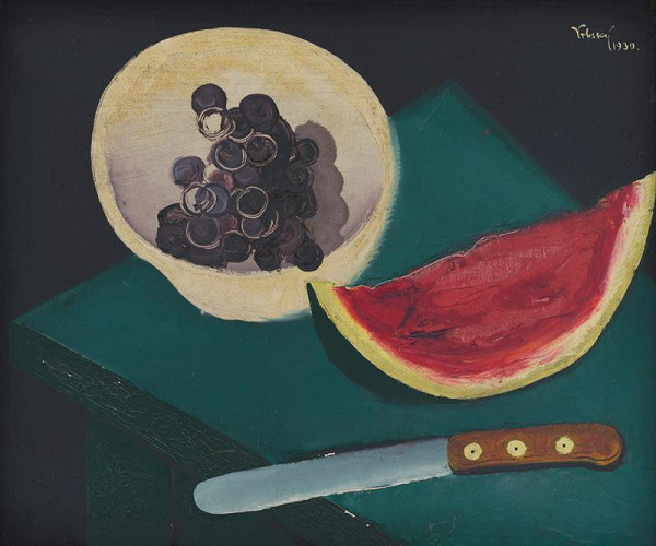 Václav Vrbský – Still Life with a Watermelon