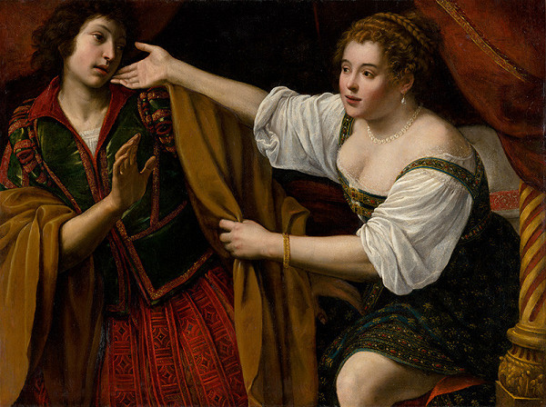 Neznámy maliar z 18. storočia podľa talianskeho maliara zo začiatku 16. storočia – Joseph and Potiphar's Wife
