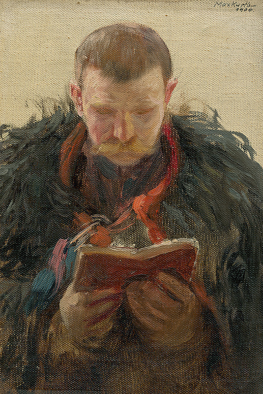 Maximilián Kurth – Study of a Old Man Reading 