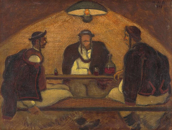 Miloš Alexander Bazovský – Men from Detva - A Study for the Painting 'Meeting'