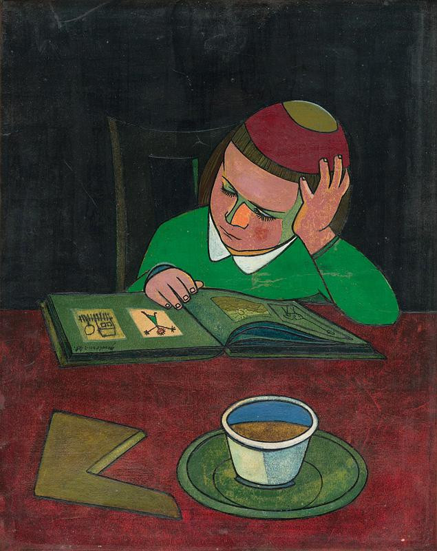Ladislav Guderna – Dievčatko nad knihou, 1948, Slovenská národná galéria