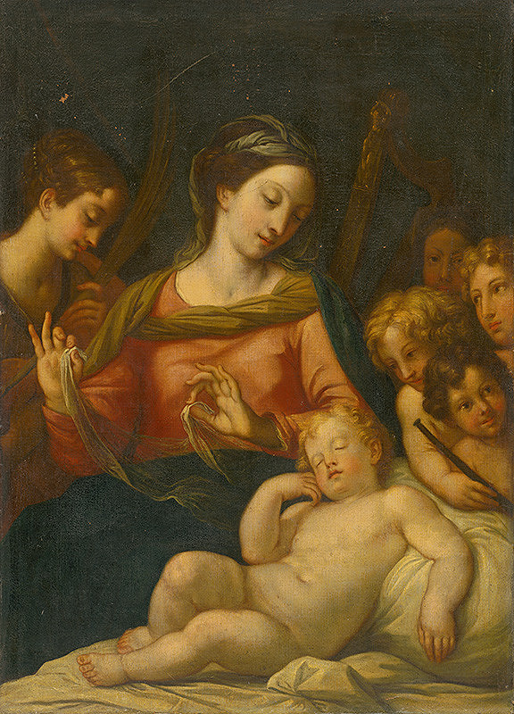 Taliansky maliar zo 16. storočia – Madona s Ježiškom medzi deťmi 