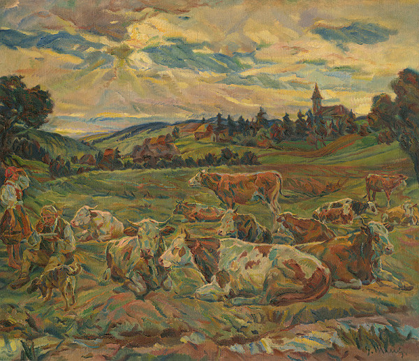 Gustáv Mallý – Lunch of a Cowherd 