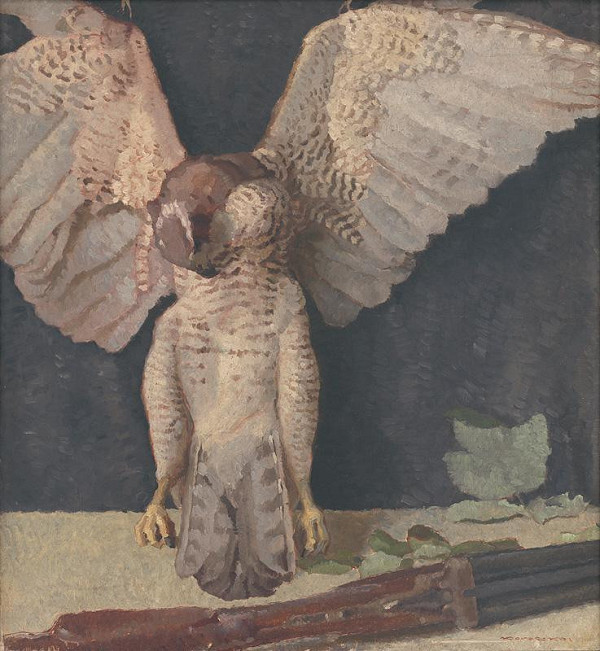 Július Koreszka – Still Life with an Owl