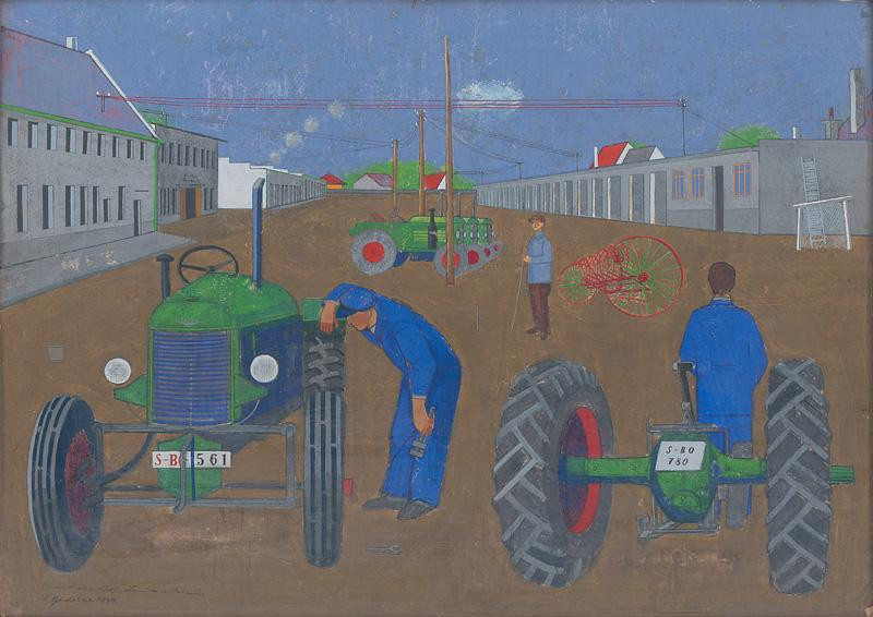 Ladislav Guderna – Novostavba stroj. st. v Galante, 1949, Slovenská národná galéria