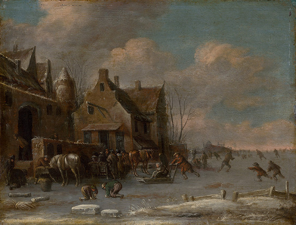 Thomas Heeremans – Pred krčmou v zime