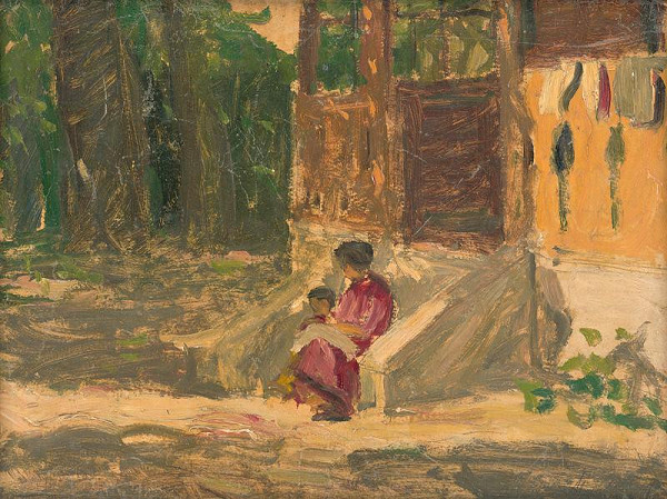 Teodor Jozef Mousson – In front of a House