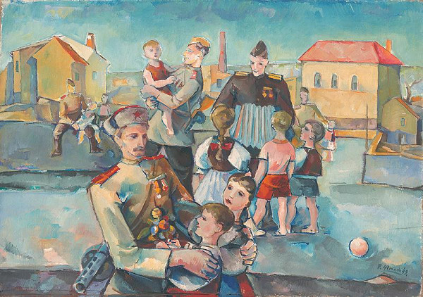 Ferdinand Hložník – Red Army and Children 