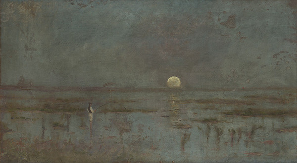 Ladislav Mednyánszky – Fisherman by the Moonrise