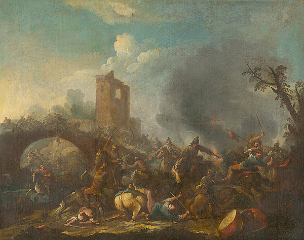 Stredoeurópsky maliar z polovice 18. storočia – Bojová scéna