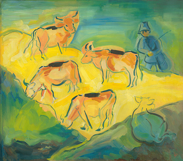 Ľudovít Fulla – Pastierik s kravami