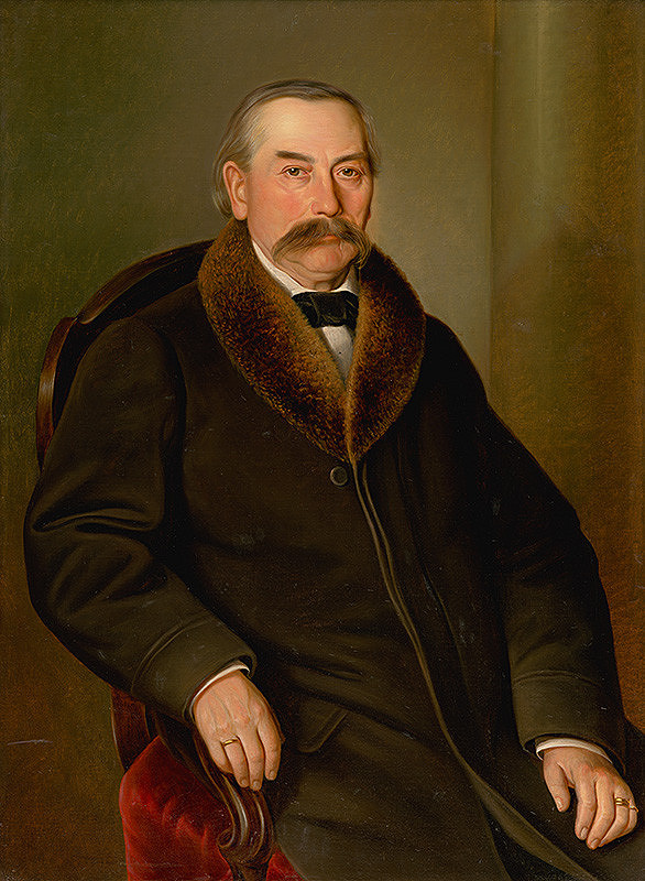 Peter Michal Bohúň – Portrait of a Man in Fur Coat