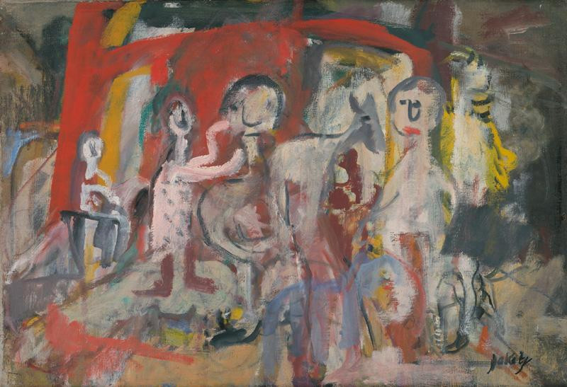 Július Jakoby: Hrajúce sa deti, 1965, Slovenská národná galéria