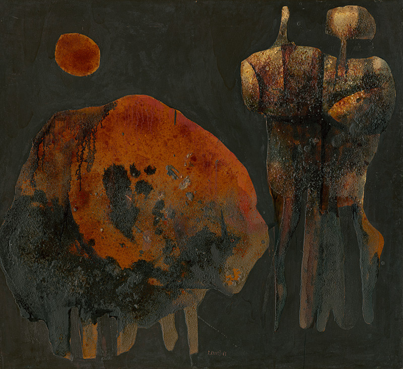 Rudolf Krivoš – Ľudia s býkom, 1963, Slovenská národná galéria