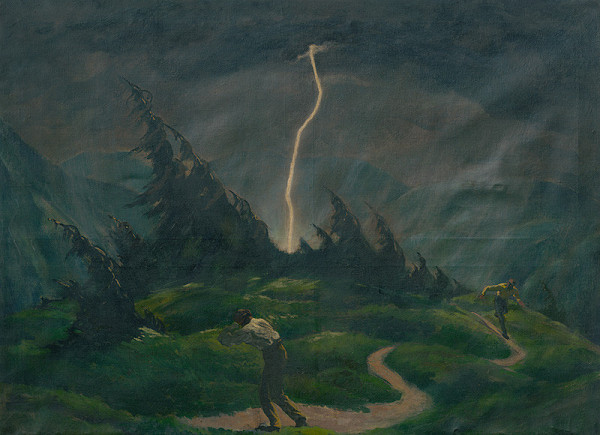 Stredoeurópsky maliar z konca 19. storočia – Útek pred búrkou