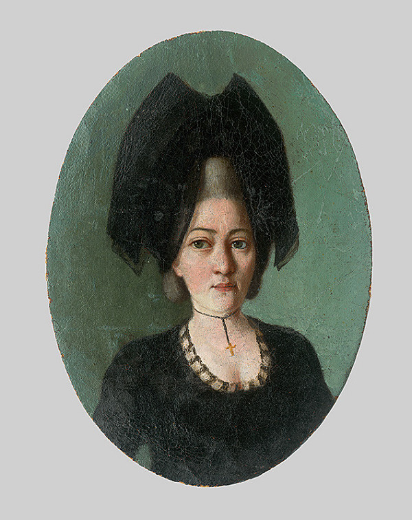Stredoeurópsky maliar z 19. storočia – Podobizeň ženy v čiernom