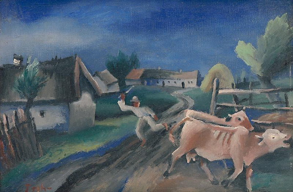 Štefan Prohászka-Tallós – Na dedine 