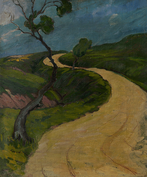 Edmund Gwerk – Landscape with a Road