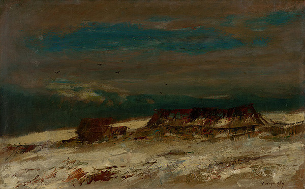 Ladislav Mednyánszky – Hamlet in a Winter Landscape 
