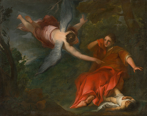Benátsky maliar z konca 16. storočia – Biblical Motif with a Flying Angel