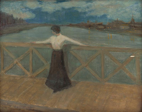 Karol Pongrácz – Woman on a Bridge 