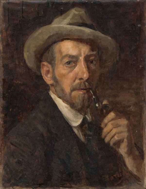 Andor Borúth – Autoportrét s fajkou