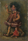 Gustáv Gerö – Little Girl with a Doll 