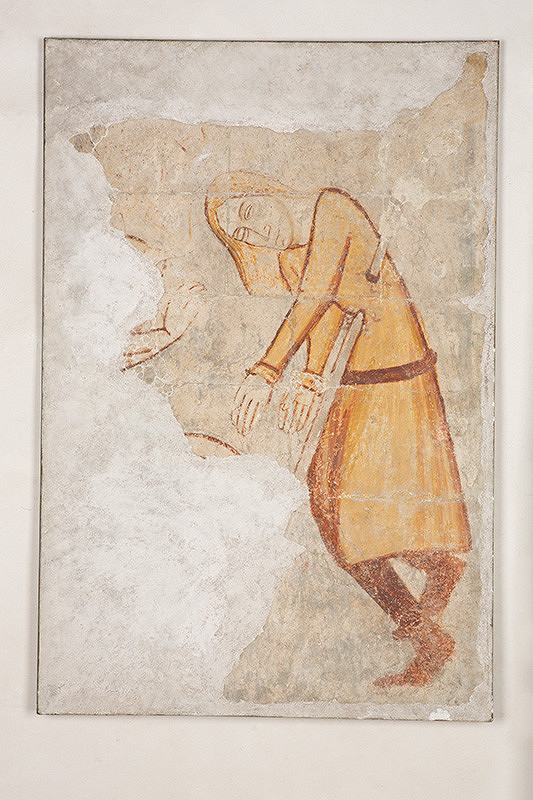Neznámy maliar – Fragment of a Figure Piereced by a Spear (Fragment from The Legend of Saint Margaret)