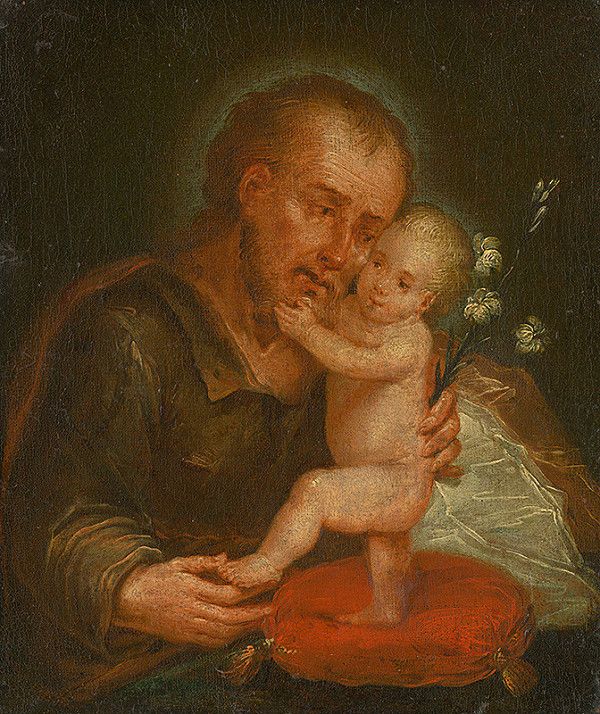Stredoeurópsky maliar z konca 18. storočia – Saint Joseph with Baby Jesus