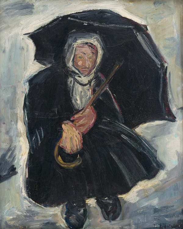 Imrich Weiner-Kráľ – Starena s dáždnikom