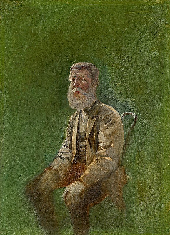 Ladislav Mednyánszky – Study of a Seated Man