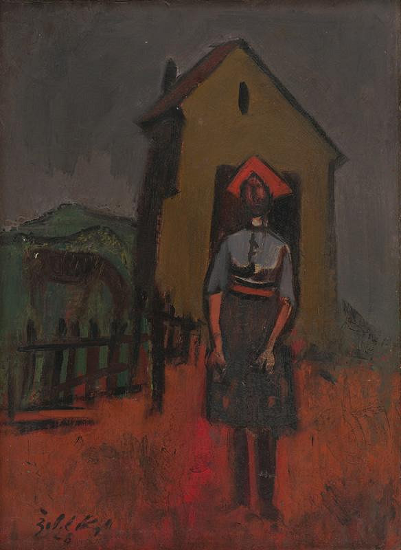 Ján Želibský – Pred chlievom 