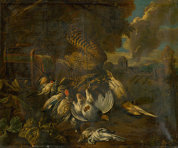 Nemecký maliar z 18. storočia – Zátišie s mŕtvymi vtákmi